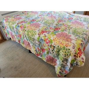 Pottery Barn Caesarea Israel floral full duvet w 2 pillow shams